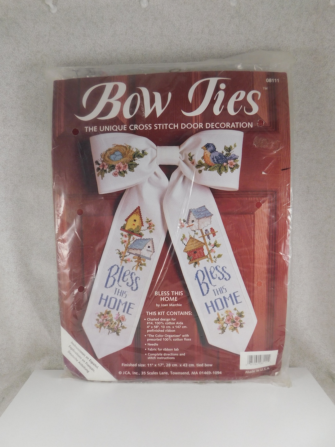 JCA Inc. bow Ties Cross Stitch Kit 08111 Etsy
