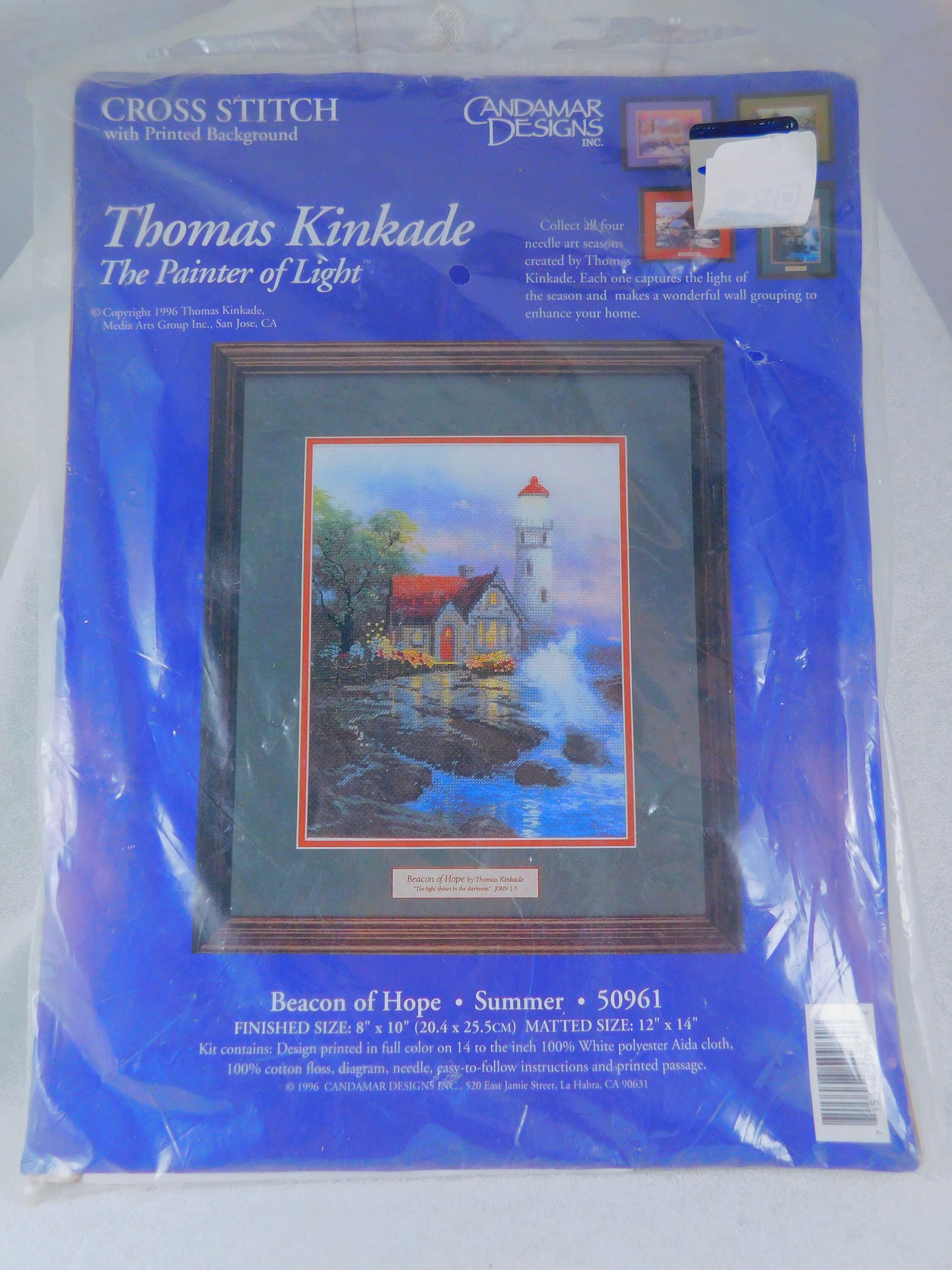 Vintage Thomas Kinkade Cross Stitch Kit beacon of Hope by Candamar