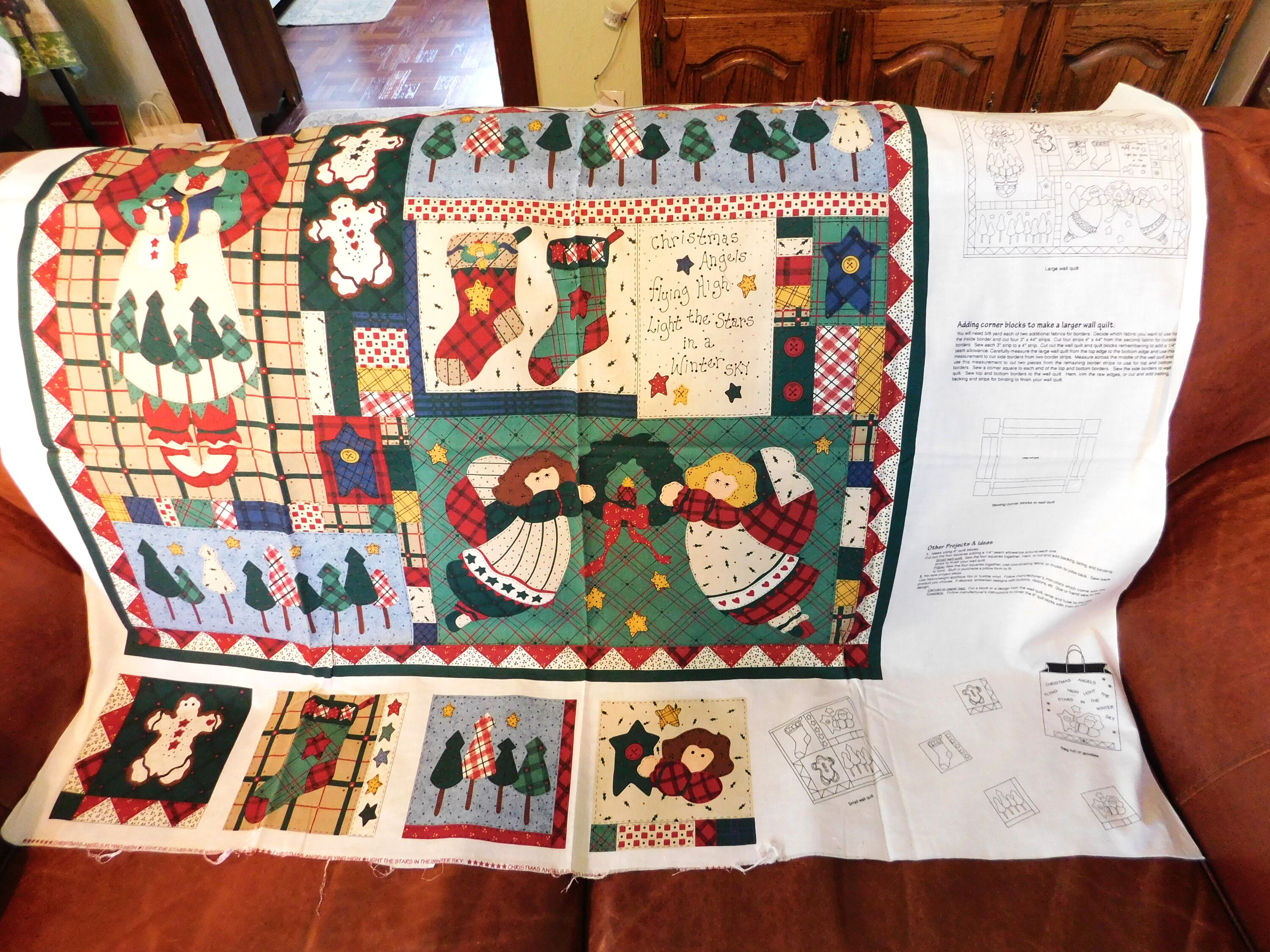 Starlight Angels Fabric Quilt Panel Leslie Beck Wall Quilt Etsy