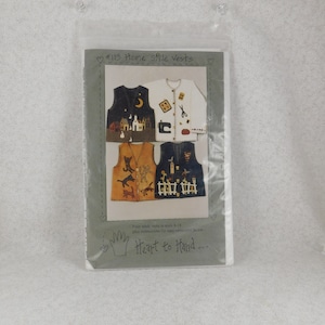 Vintage Heart to Hand &quot;Home Style Vests&quot;, Vest Patterns, Kitty, Christmas, Crafter & Birdhouse Theme Vest Patterns/Instructions, Uncut, 1996