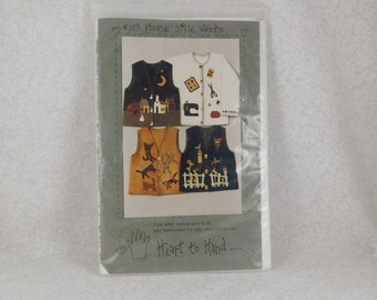 Vintage 1996 Vest Sewing Pattern: Heart to Hand Home Style, Sizes 8-18