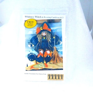 Vintage 1995 Whitney Witch Soft Sculpture Pattern: Happy Hollow Halloween Project