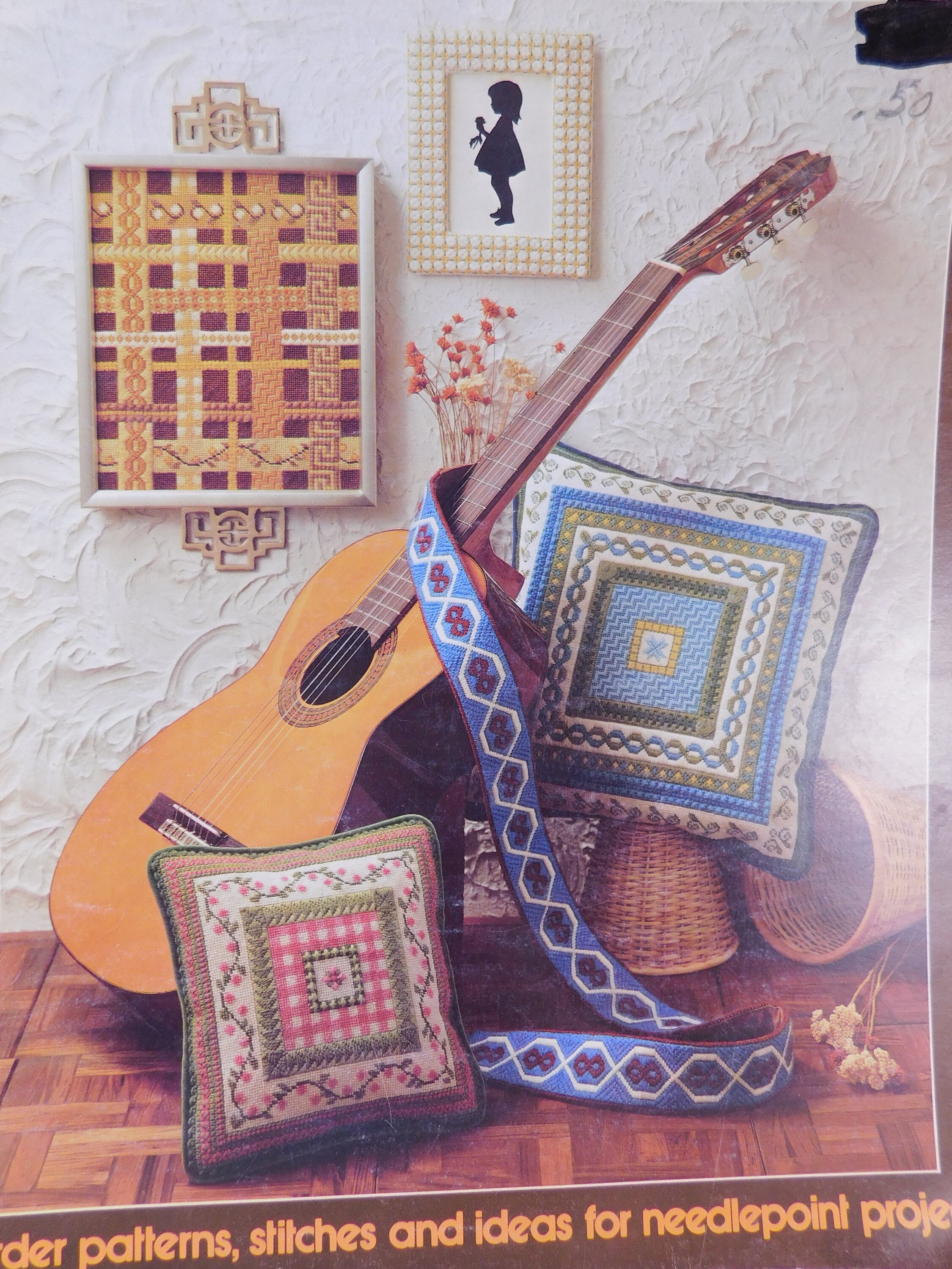Vintage Needlepoint Borders Foldout Leaflet by Leisure Arts 68, Designer Betty Burchfield