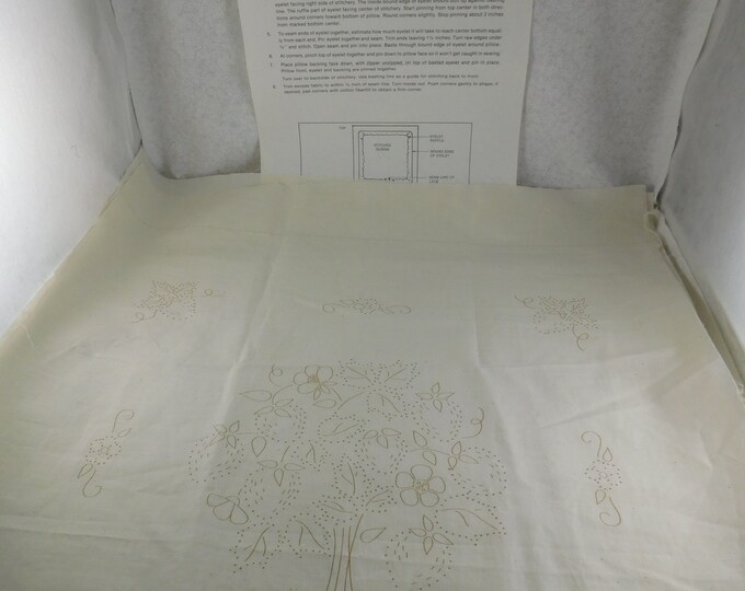 Vintage Candlewick & Embroidery Pillow Kit by Candamar Designs, Finish