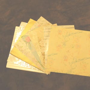 Vintage Hochzeit & Shower Themed Vintage Geschenkpapier Lot, 70er Jahre, Ephemera, Scrapbooking, Gifting, Misc. Hochzeitspapier, 7 Bogen