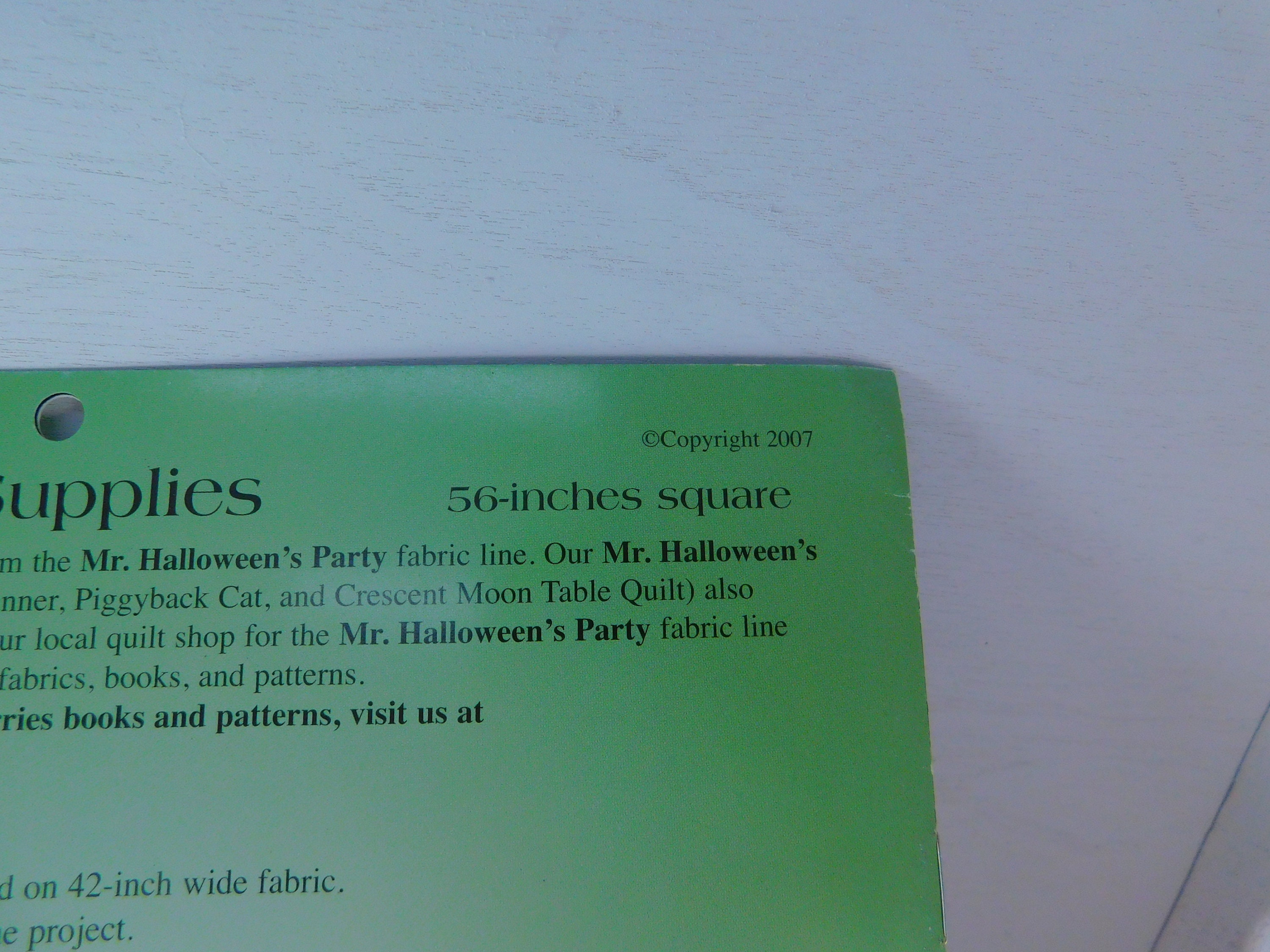 2007 Thimbleberries Inc. mr. Halloween's Party Time Etsy