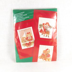 Kit de cartes de Noël fabriqué aux Pays-Bas, point de croix compté, fournit 2 points 3 cartes, montage en 5 langues/Pays-Bas/allemand/anglais/norvégien/français
