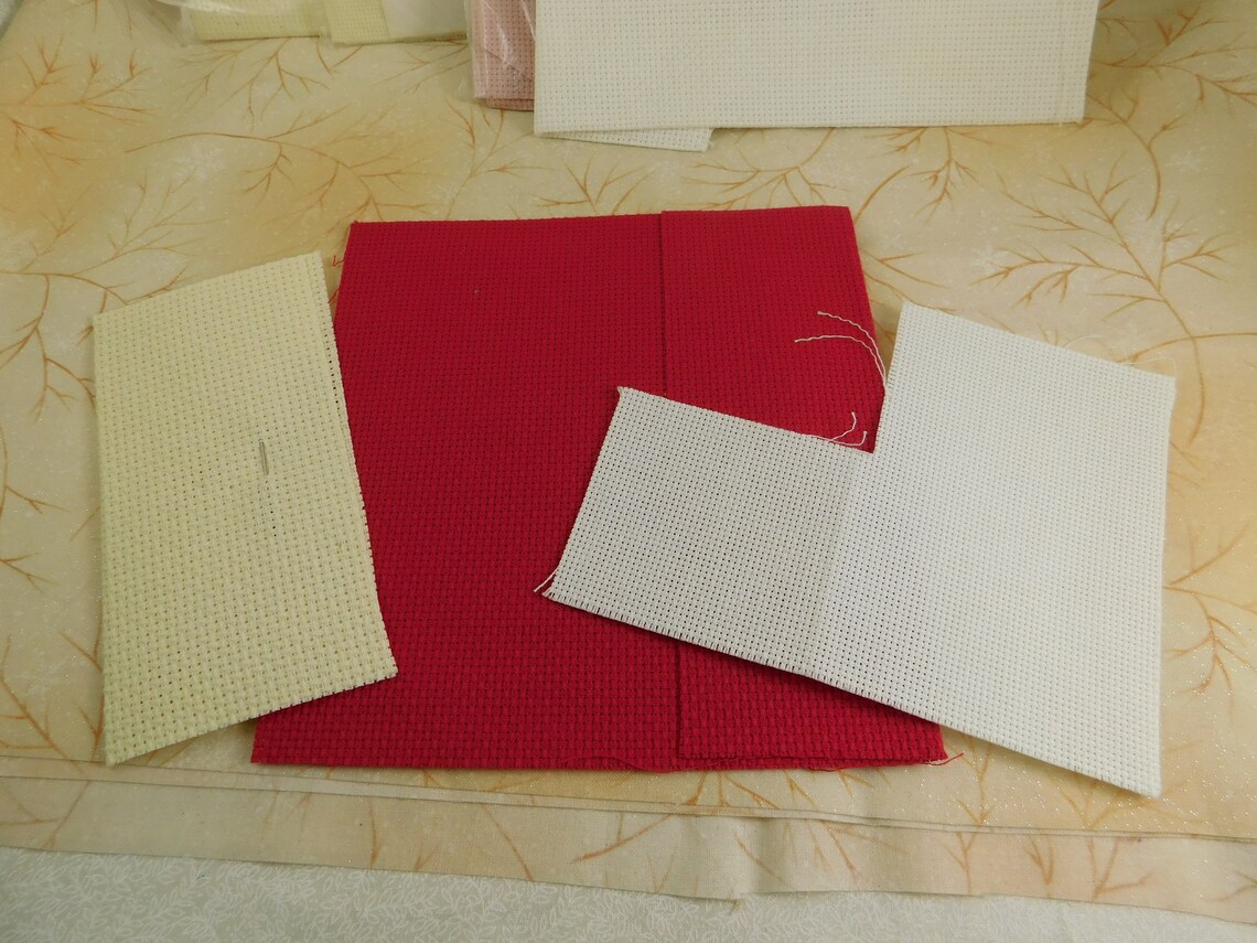 Mixed Vintage Lot of 14 18 & 22 Count Aida Cloth Etsy