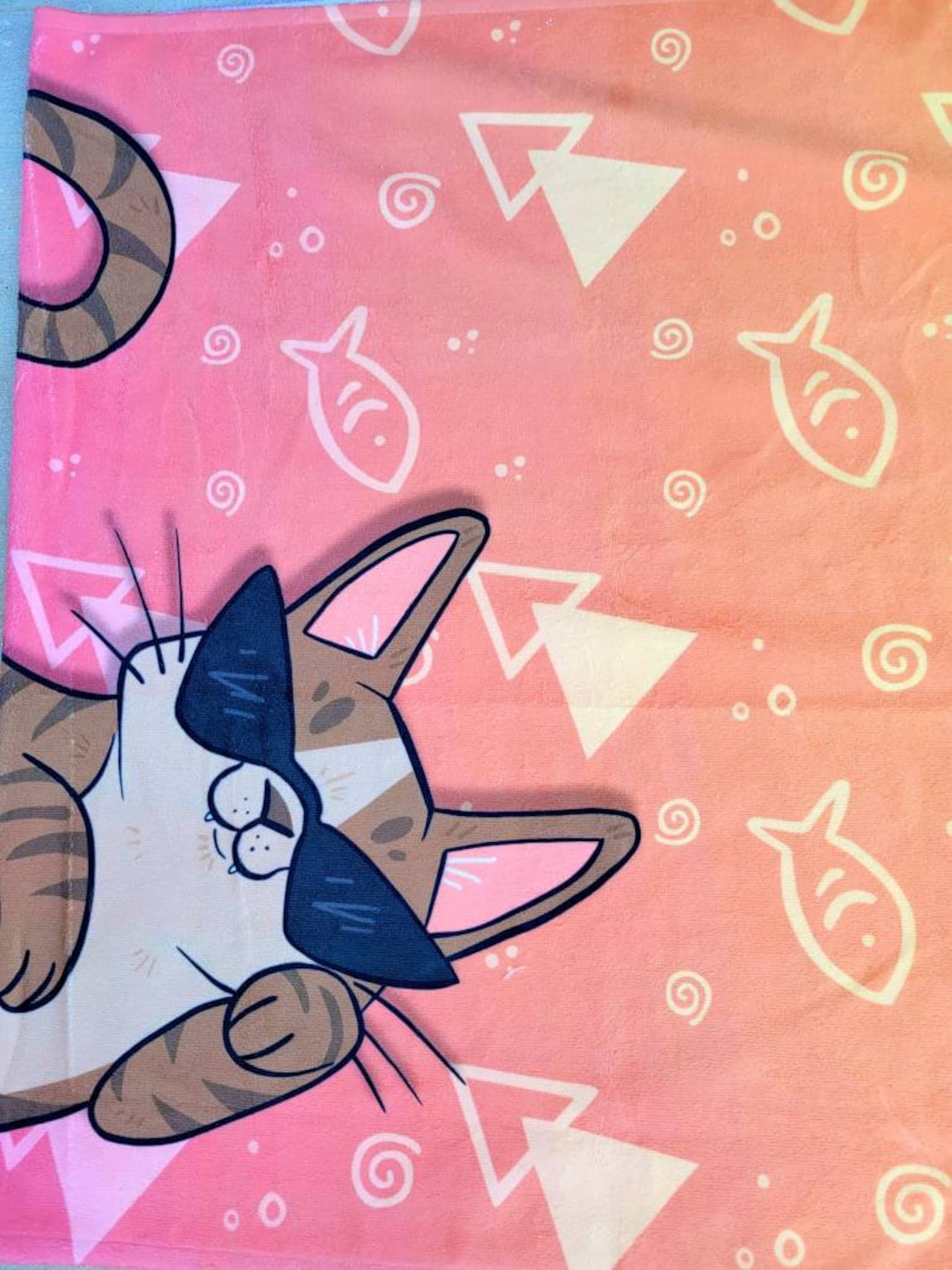 Cat Beach Towel Etsy