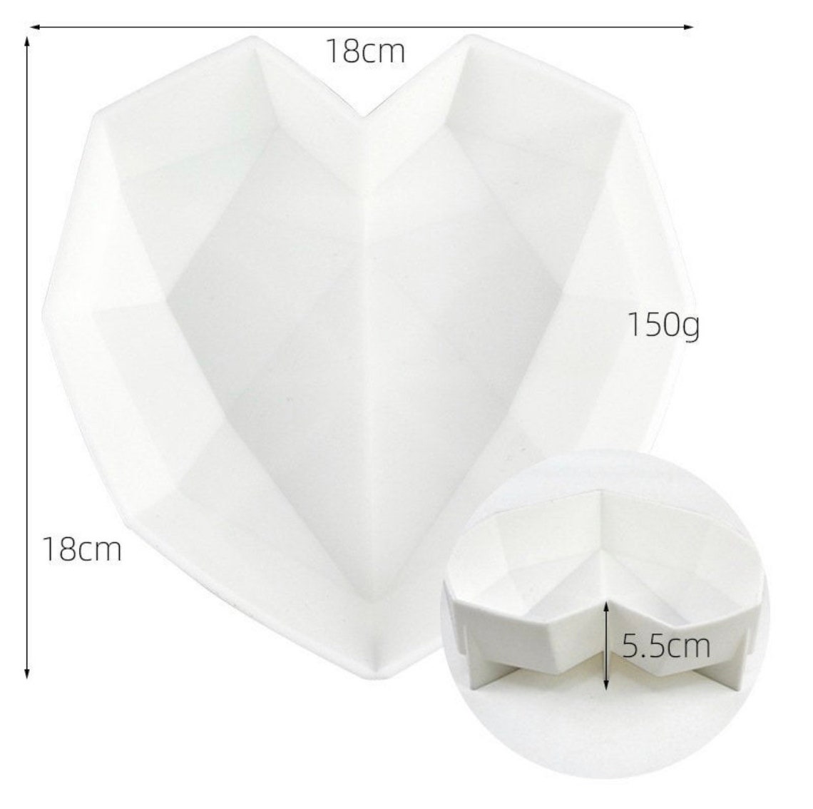 breakable heart silicone mold