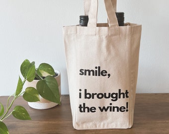 Sac fourre-tout à vin pour deux bouteilles de vin Cabas à vin en toile double porte-bouteilles esthétique