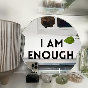 Affirmation Mirror Decal I am Enough