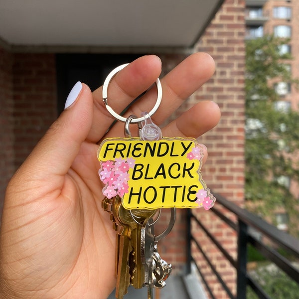 Friendly Black Hottie Keychain -- Multiple Colors Available