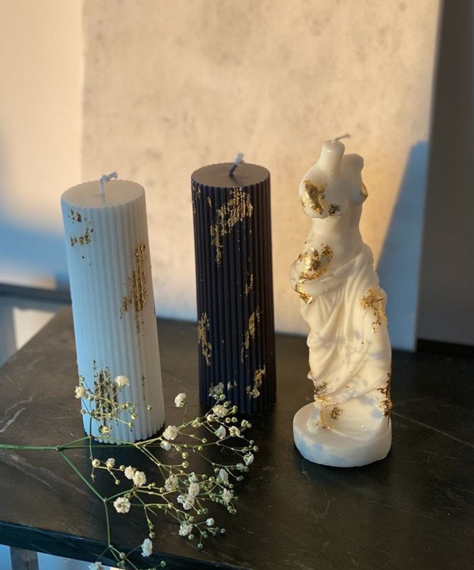 Gold Flake Venus Candle /venus Di Milo Candle Etsy Canada