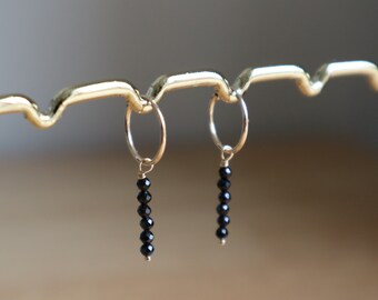 Simple black earings 12mm  hoops