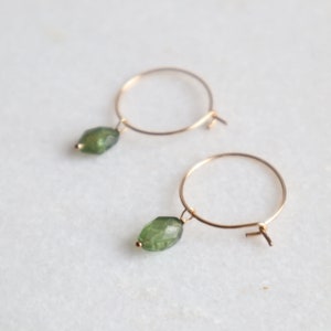 Green apatite earrings 15mm