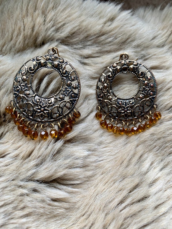 Bronze pendant earrings - image 1