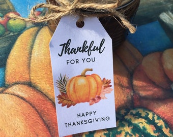 Printable Thanksgiving Gift Tag, Thankful For You Gift Tag, Fall Gift Tag, Instant Download