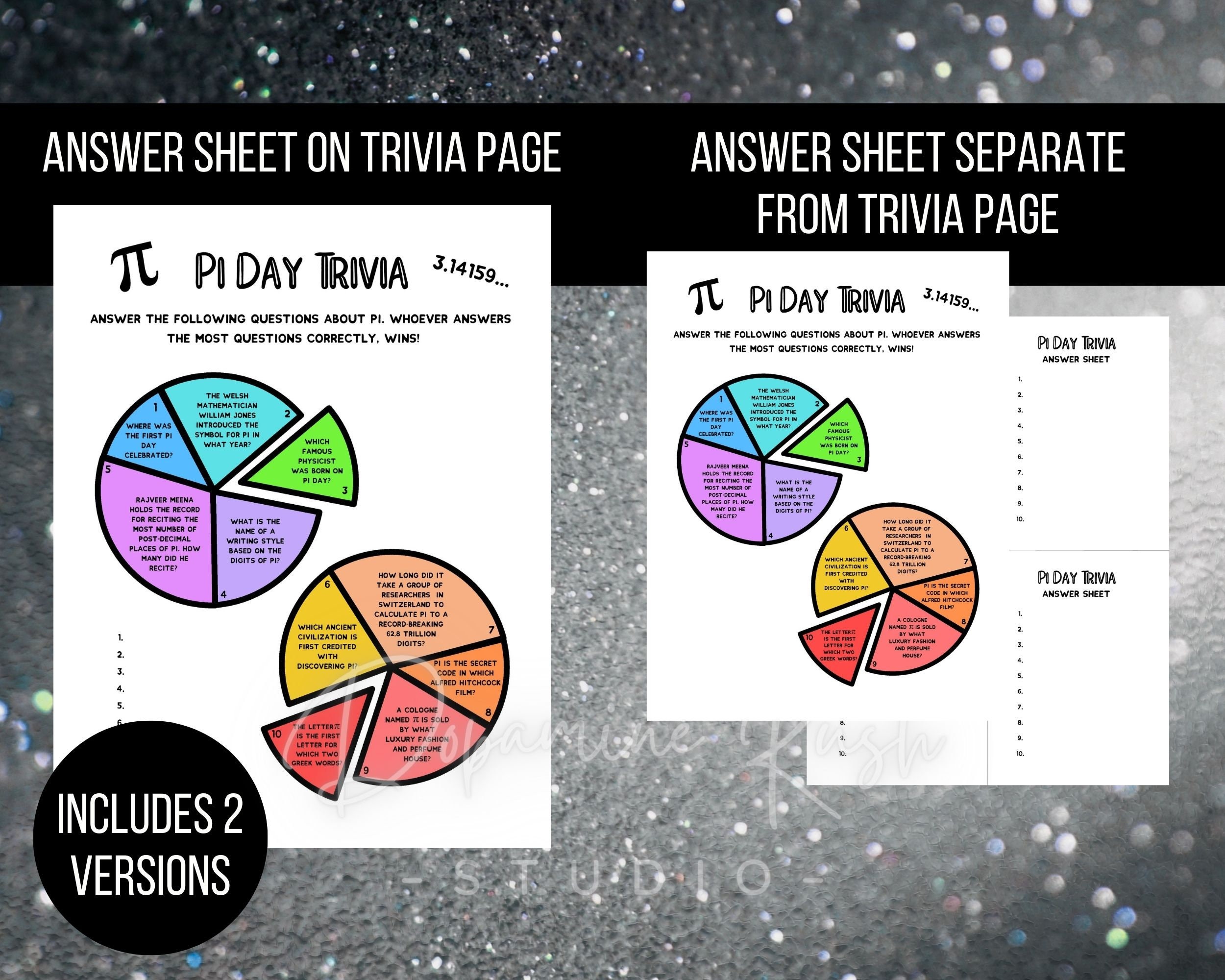 Pi Day Trivia, Printable Pi Day Games, Math Games, March 14th Pi Day ...