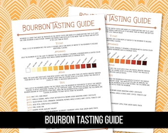 Guía de degustación de Bourbon imprimible, Degustación de Bourbon, Fiesta de degustación de Bourbon, Imprimible de Bourbon, Descarga digital