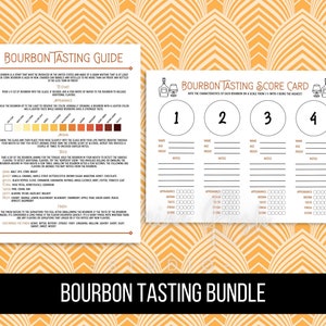 Druckbares Bourbon Tasting Bundle, Bourbon Tasting Party, Bourbon Tasting Kit, Bourbon Tasting Guide und Score Card, digitaler Download
