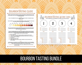 Printable Bourbon Tasting Bundle, Bourbon Tasting Party, Bourbon Tasting Kit, Bourbon Tasting Guide and Score Card, Digital Download