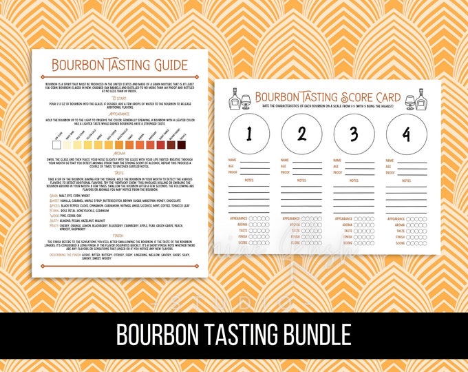 Bourbon Tasting Party Kit. Instant Download Printable. Score Card ...