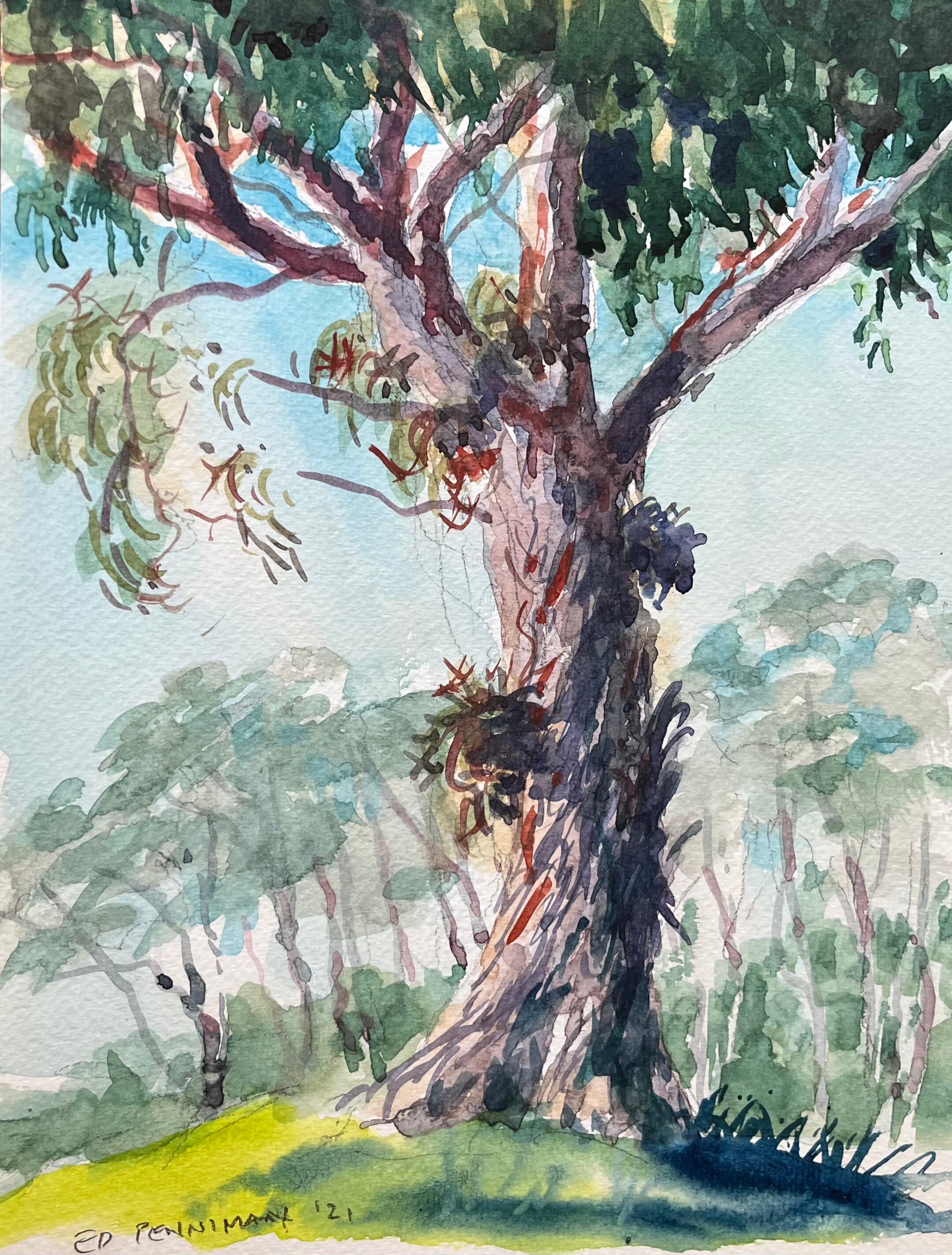 Marque page / Signet Communion - Thème Eucalyptus aquarelle - Mmez