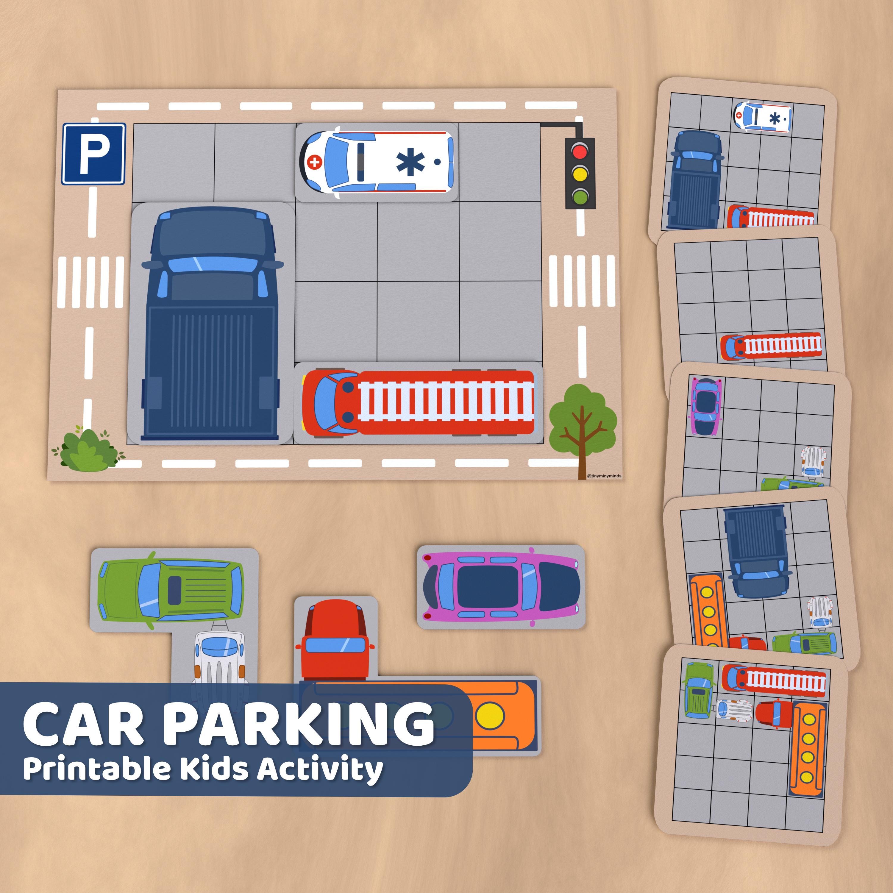 Parken-Puzzle-Spiel: Feinmotorik-Aktivität (PDF)