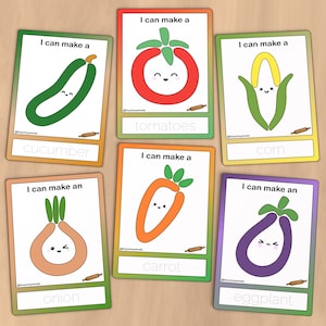 Tapis de pâte à modeler aux légumes, imprimables amusants pour la motricité fine, les activités préscolaires et l'apprentissage à la maison