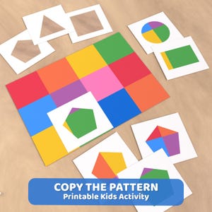 Shapes and Colors Pattern Activity: Preschool Fine Motor Skills (PDF Download)