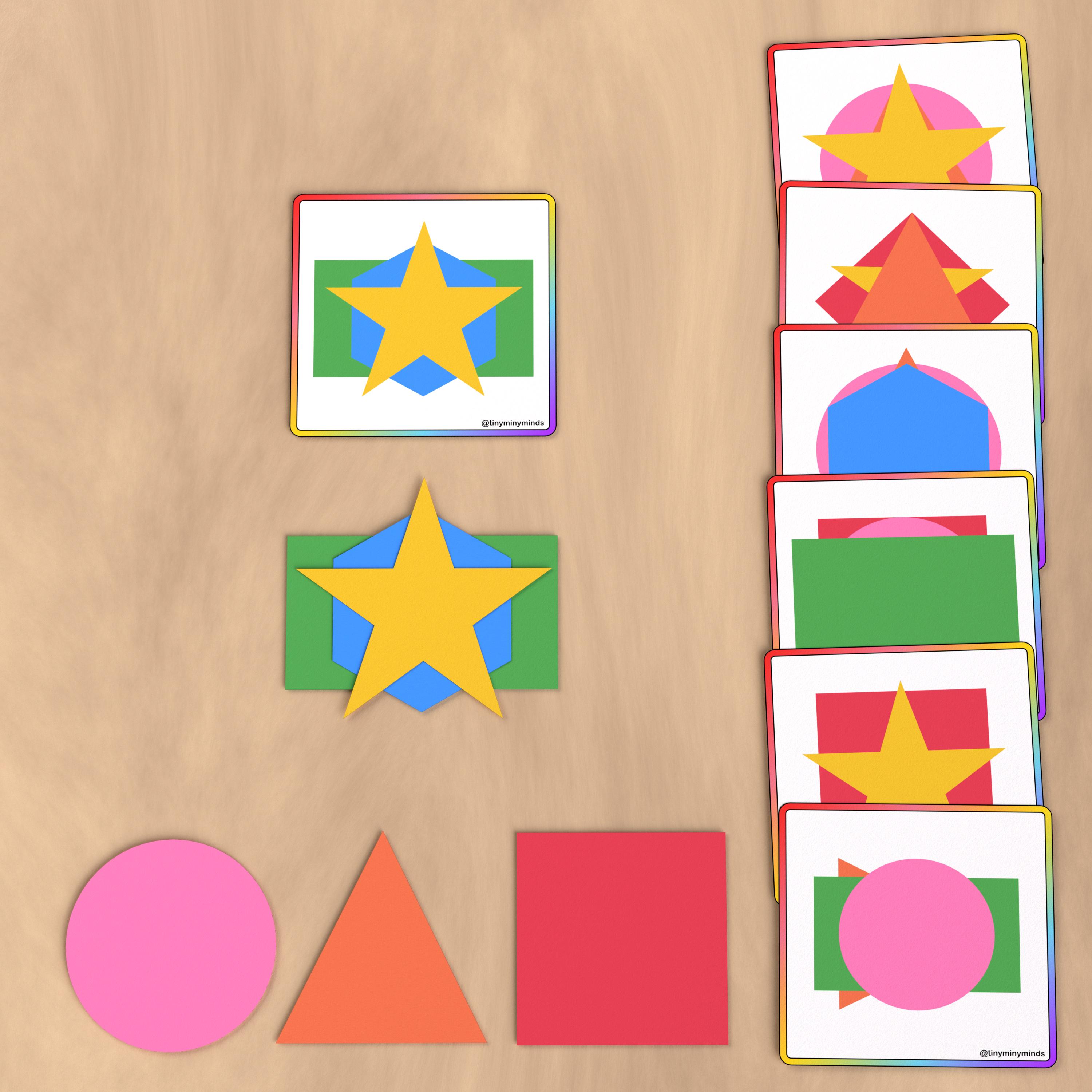 Stacking Shapes Activity: Printable Pattern Cards (PDF Download) - Etsy