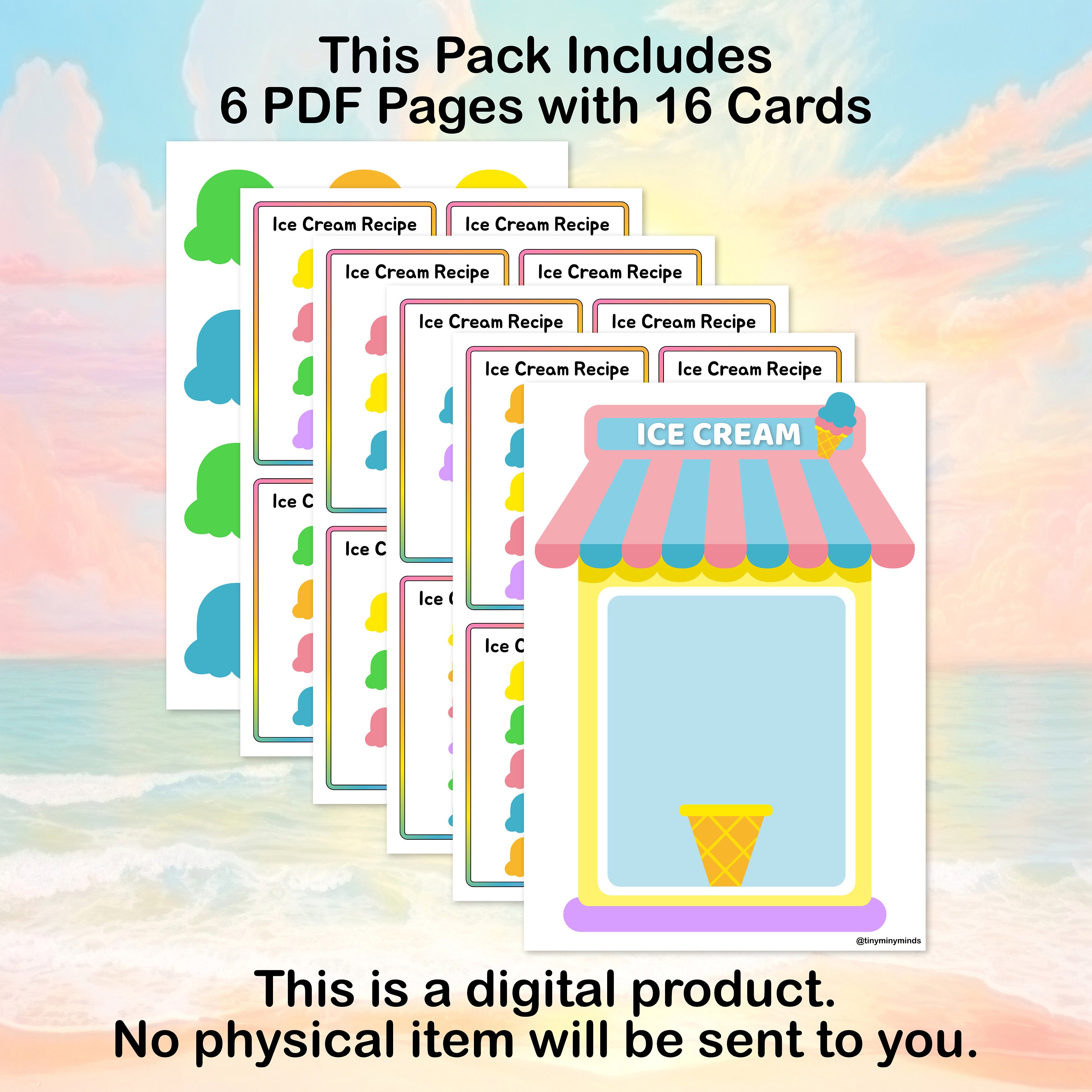 Build an Ice Cream Recipe Game, Printable Colors Pattern Activity Fun ...