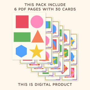 Stacking Shapes Activity: Printable Pattern Cards (PDF Download) - Etsy