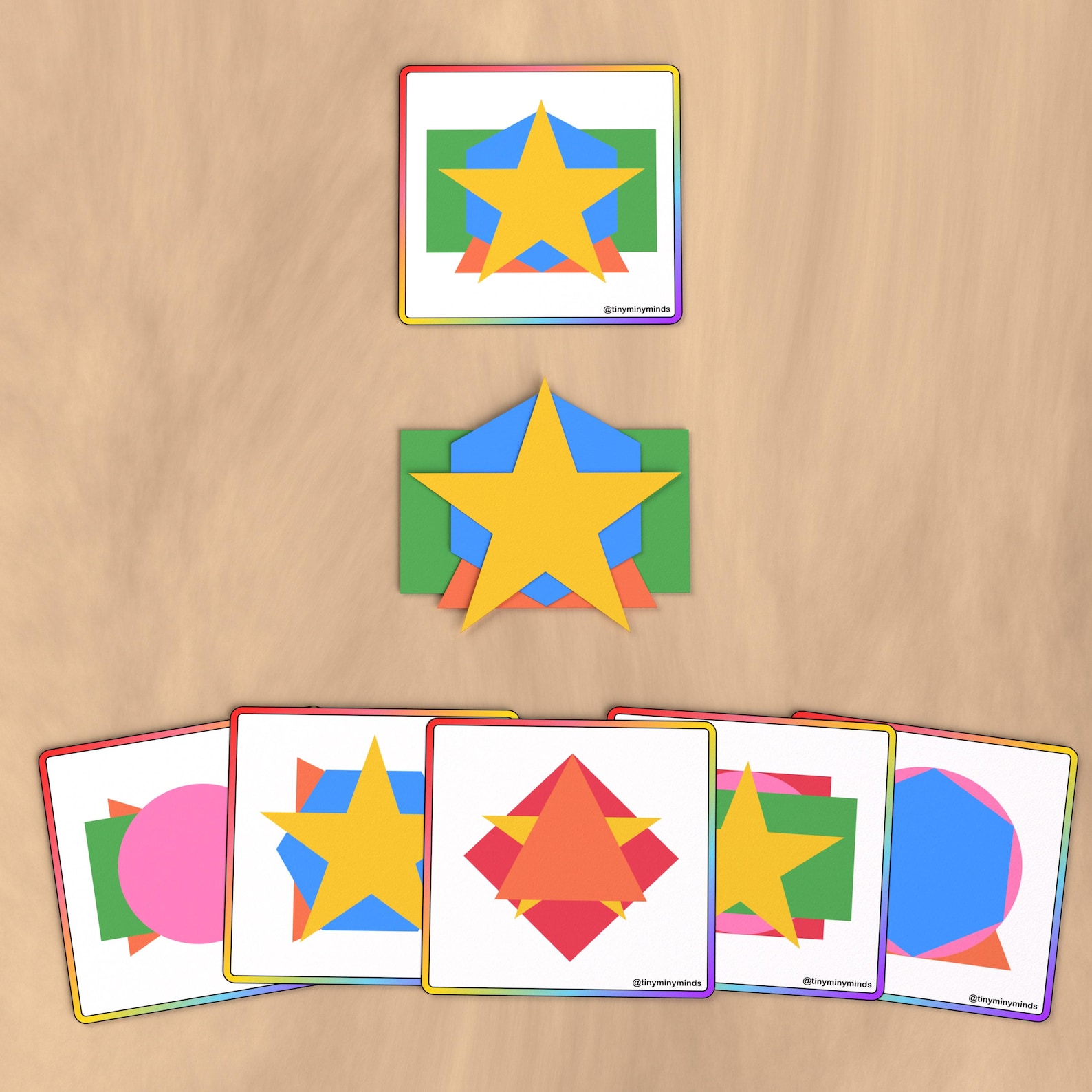 Stacking Shapes Activity: Printable Pattern Cards (PDF Download) - Etsy