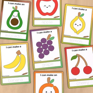 Tapis fruités en pâte à modeler, imprimables amusants pour la motricité fine, les activités préscolaires et l'apprentissage à la maison