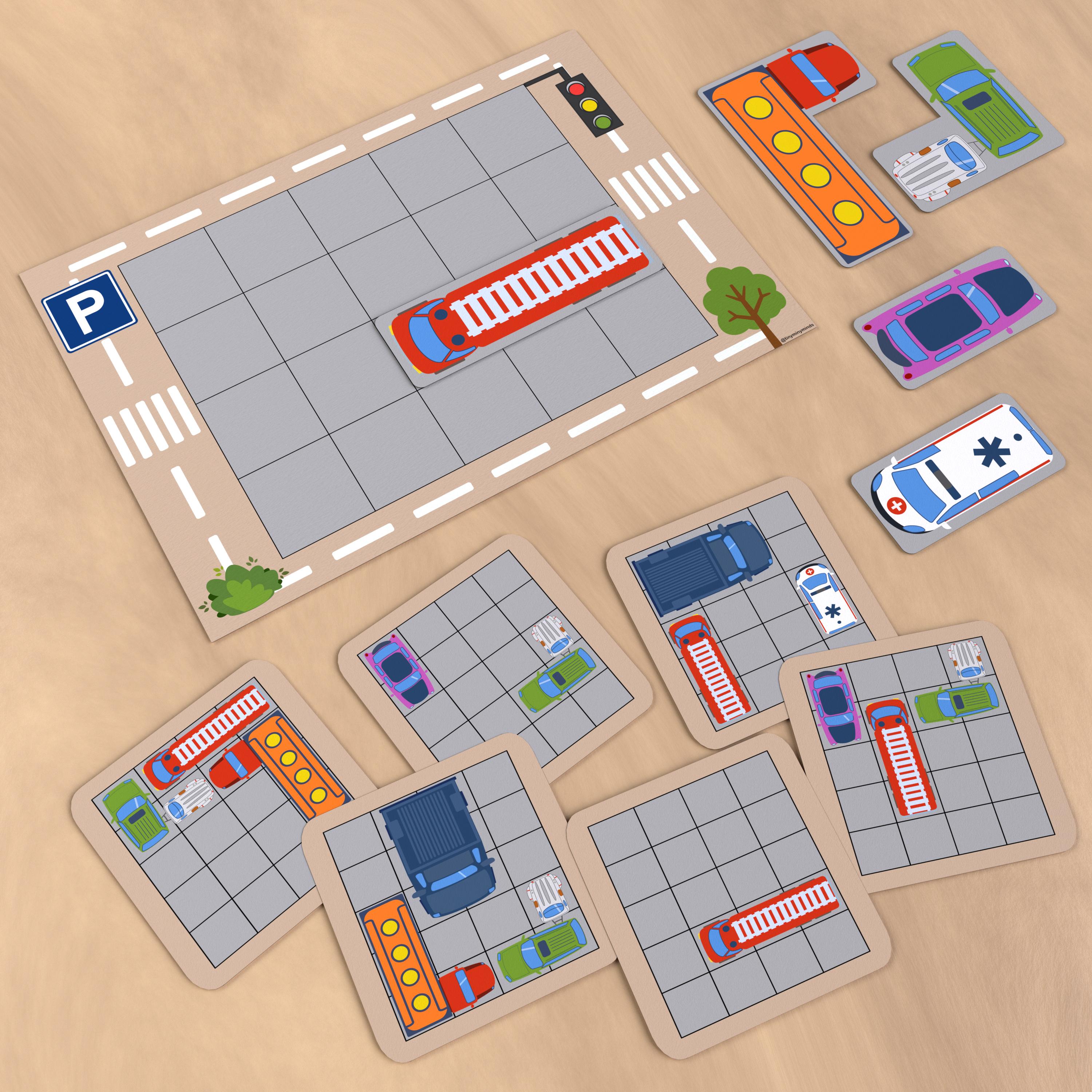 Car Parking Puzzle Game Fine Motor Skills Activity (PDF) Etsy