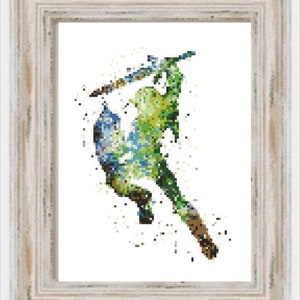Acquerello Zelda - Punto croce moderno, giochi, giocatori retrò, Xstitch