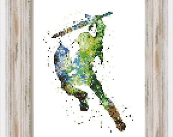 Watercolor Zelda- Modern Cross Stitch, Gaming, Gamers Retro, Xstitch