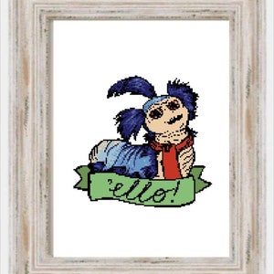 Ello! - PDF Digital Download, Modern Cross Stitch, Instant Download, Beginners Cross Stitch, Easy Cross Stitch, Labyrinth, Cult Classic, 80s