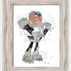 Watercolor Cyborg- Modern Cross Stitch, Cartoon, Comics, Titans, Teen, Good Guys