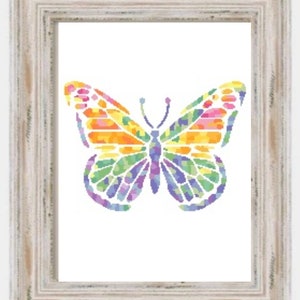 Butterfly Temperature Chart- Modern Cross Stitch, Temperature Charts, Full Cross, Back Stitches