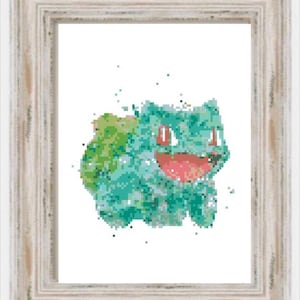 Aquarell Chubby Dino - PDF digitaler Download, moderne Kreuzstich, sofortiger Download, Anfänger Kreuzstich, einfache Kreuzstich