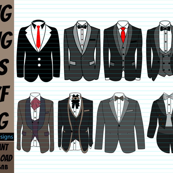 Suit SVG,Business suit, Wedding Svg,Coat svg,coat clipart, Suit Clipart, Suit Files for Cricut, Suit Cut Files For Silhouette, Suit Vector