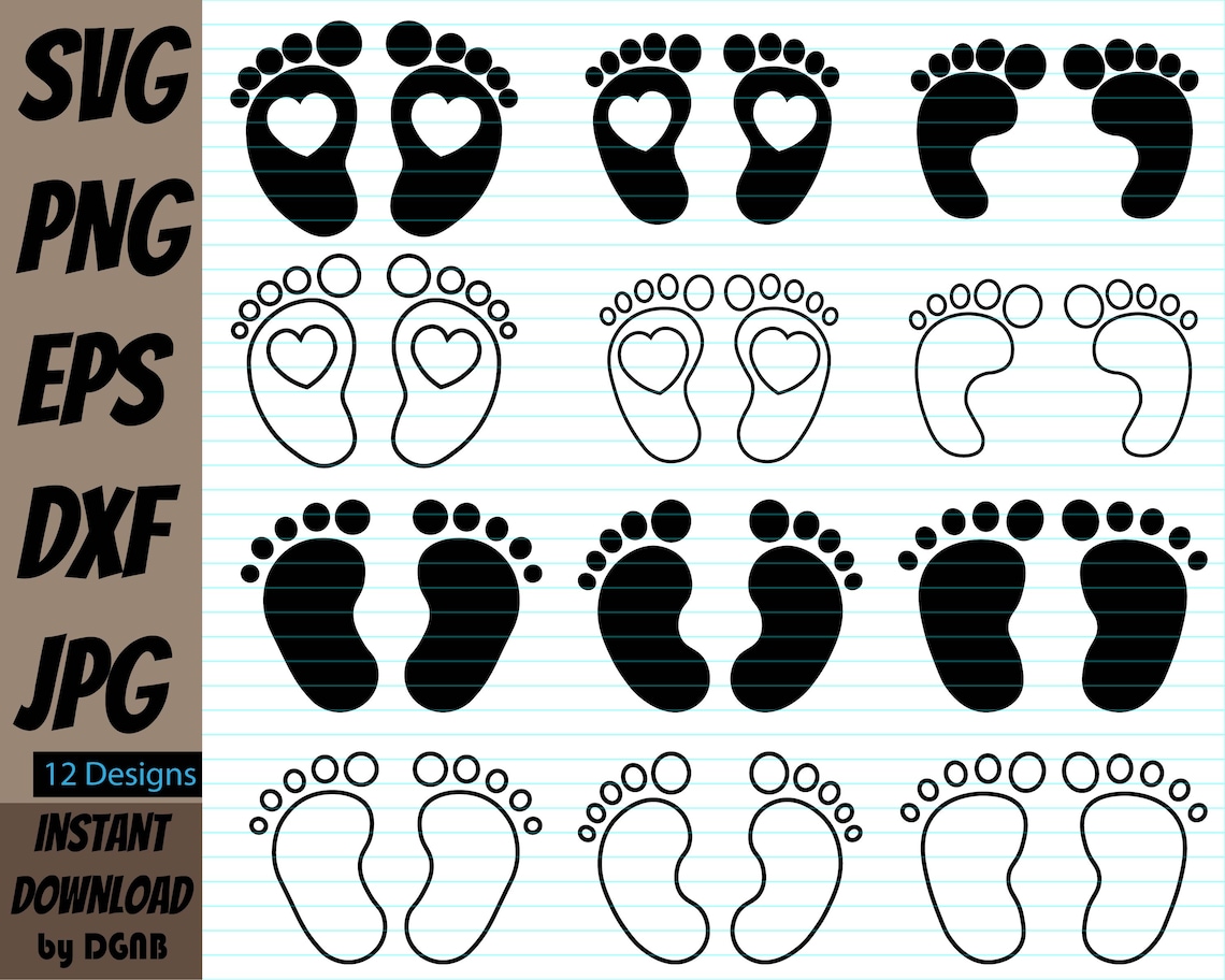 BABYFÜßE SVG/ Baby Fußabdruck svg/ Babyfüße Svg/ Baby | Etsy Österreich