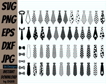 Tie SVG Bundle, Tie SVG, Tie Clipart,Necktie Svg, Tie Cut Files For Silhouette,Striped Tie Svg Tie Files for Cricut, Tie Vector, Necktie Svg