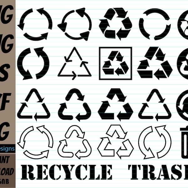 Recycle Logo SVG, recycle vector,Recycle Sign , recycling symbols, recycle cut file, clip art for instant download