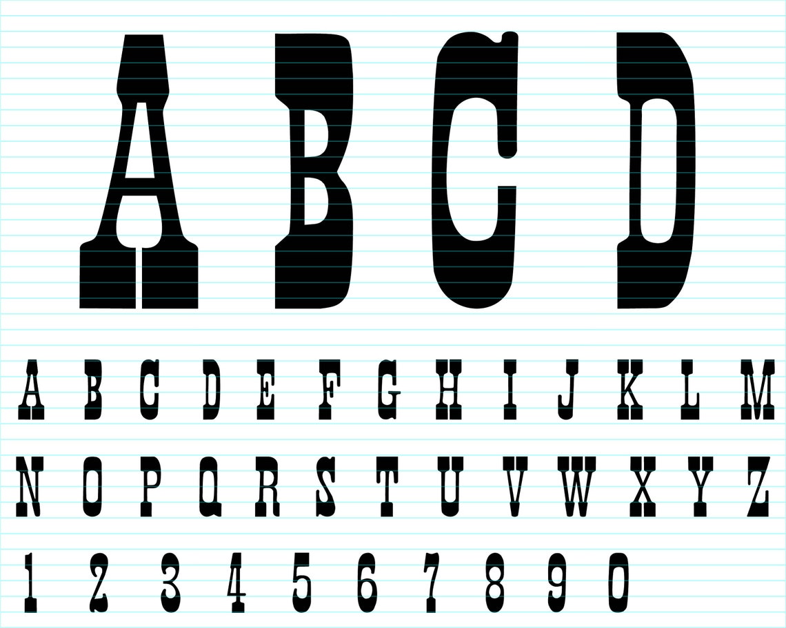 Western Font Alphabet SVG Cowboy font SVG Western alphabet | Etsy
