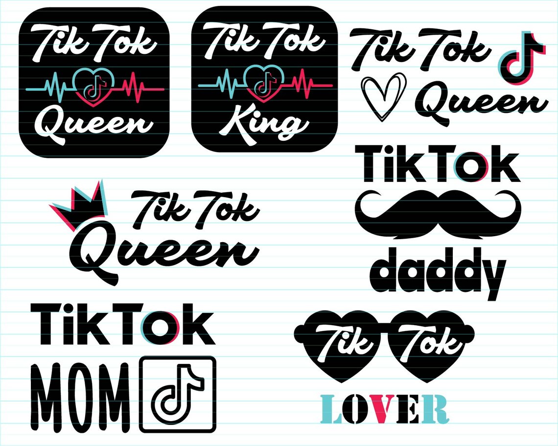 Download Tiktok SVG Bundle Tiktok Svg Tiktok Logo Svg Tiktok Queen | Etsy