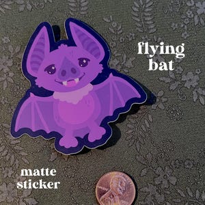 Matte Halloween Bat Sticker - Laptop Decal